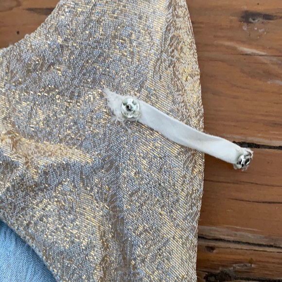 Vintage 1960s Gold Wiggle, Low Back Party Dress - Picture 5 of 7